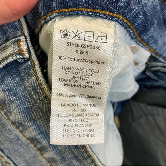 Great Smoky Los Angeles Straight Denim Shorts High Rise Comfy Stretch Cut off Sm - Picture 5 of 5